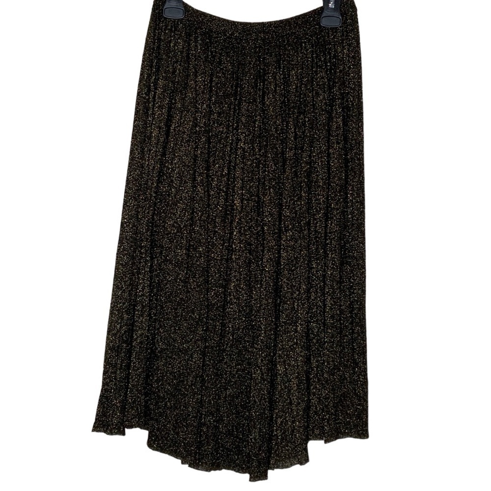 T. TAHARI metallic and viscose blend full skirt. Midi length. Size s/p - Picture 3 of 8